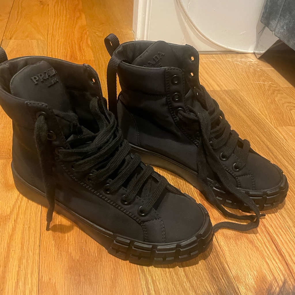 Prada Black High-Top Sneakers